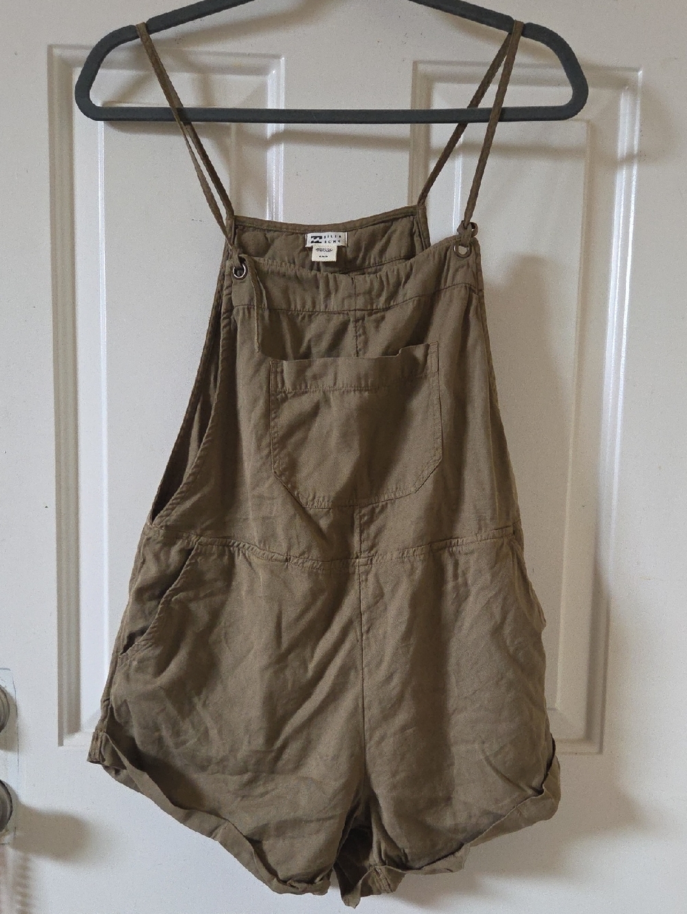 Billabong Olive Green Casual Shortalls Size MEDIUM